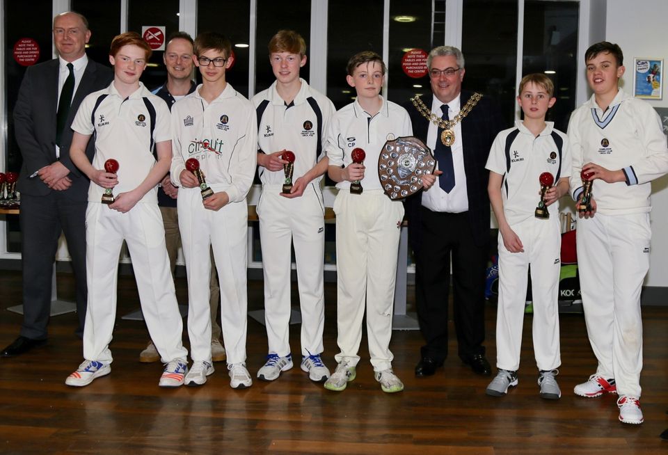 U16s collect their trophies as league champions