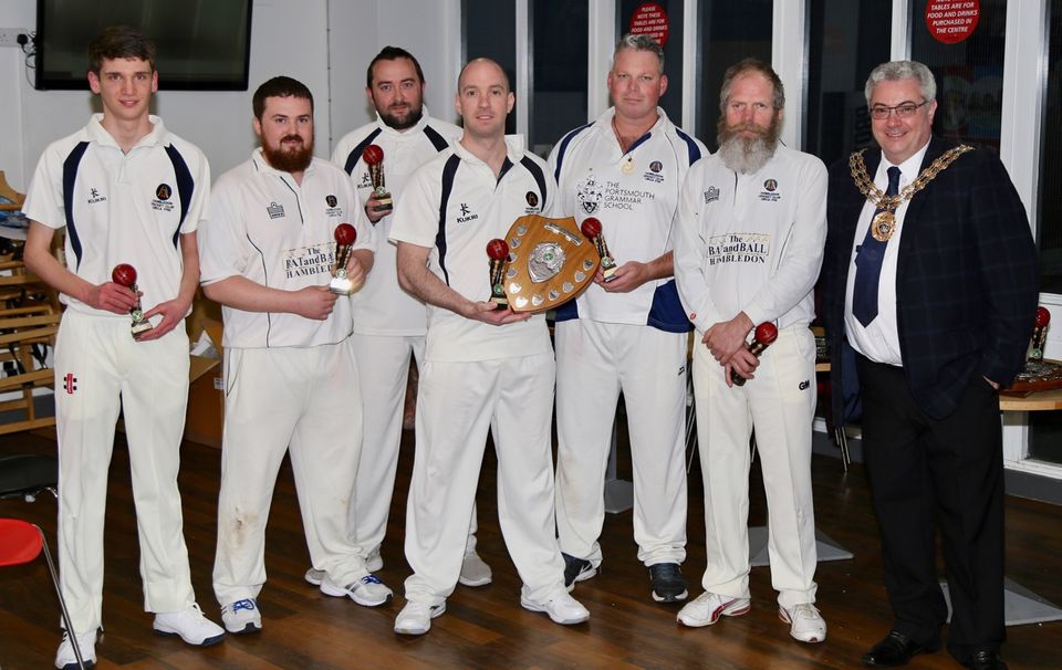 Hambledon C receive their trophies for winning indoor division 5