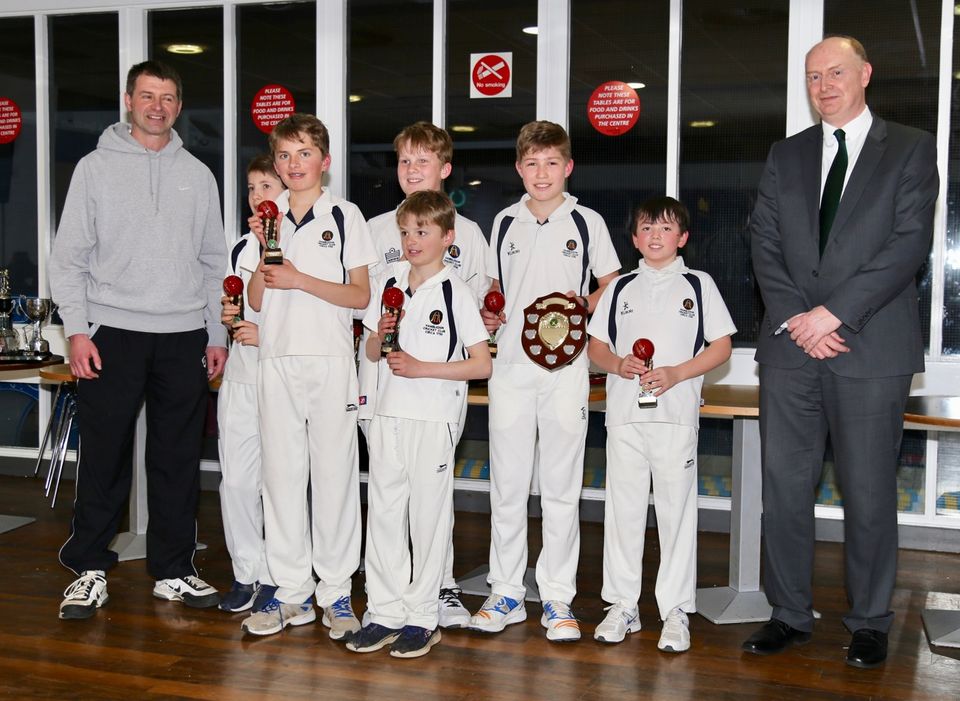 U13s collect their trophies as league champions