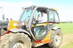 Phil Silvester provides a tractor for the Cricket Force activities!